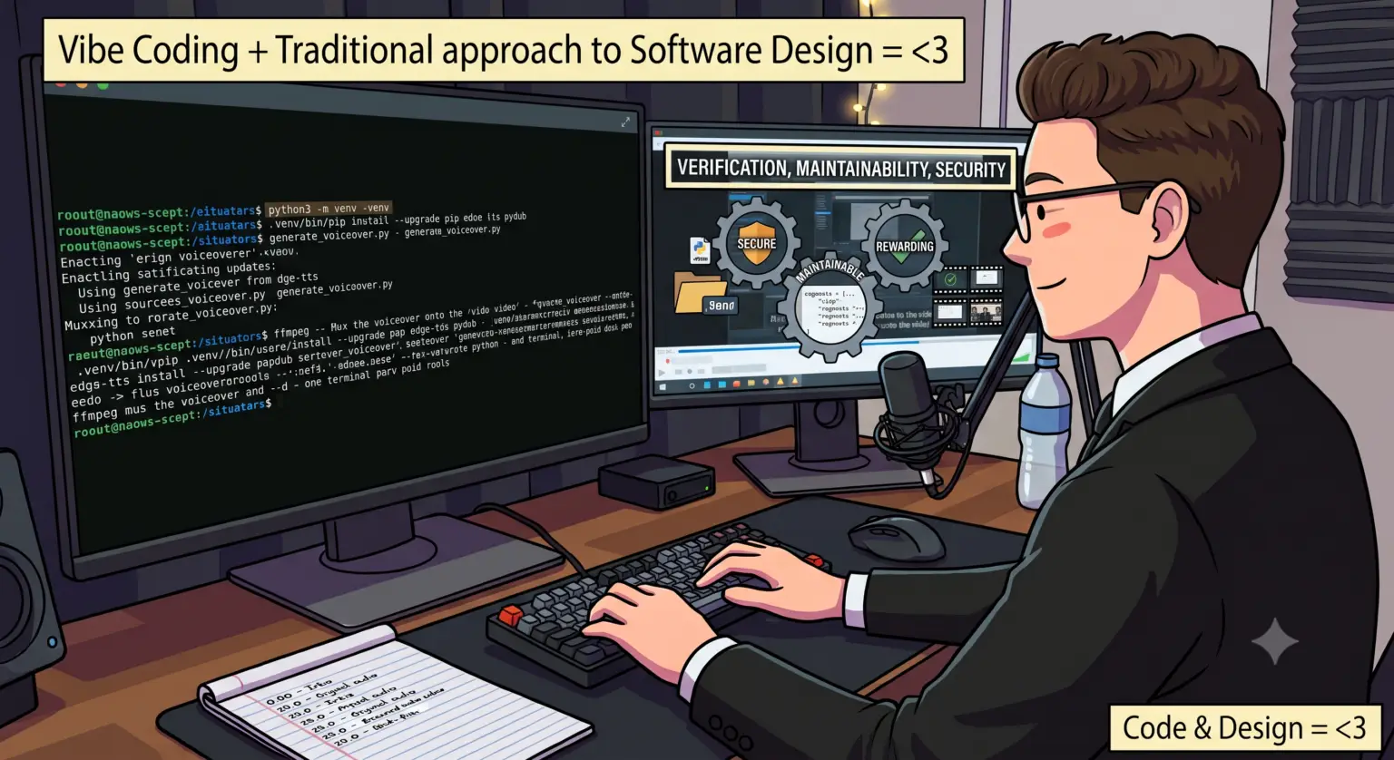Coder creating an app